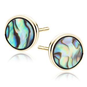 Cercei argint placati cu aur galben cu Mother of Pearl DiAmanti Z2138EG-DIA (Argint 925‰ 1,7 g.)